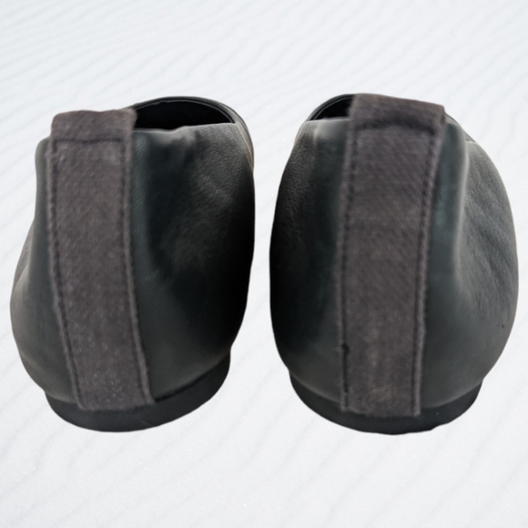 J. Crew Studded Toe Black Ballet Flats Leather Made in Italy Size 7 Like New - Picture 6 of 8